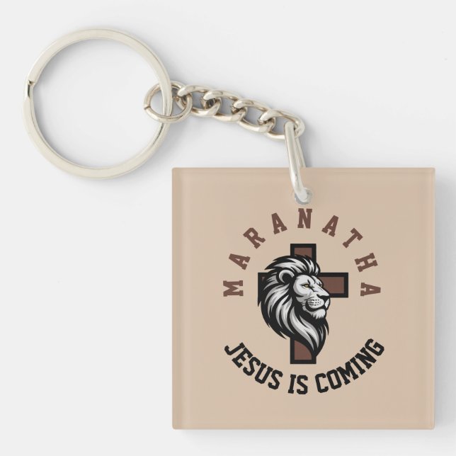 Maranatha Jesus is coming  Key Ring (Front)