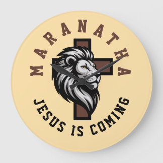 Maranatha Jesus is coming Large Clock