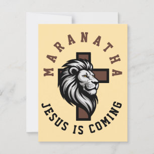 Maranatha Jesus is coming Postcard