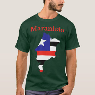 Maranhao State Map Flag Design Brazil T-Shirt