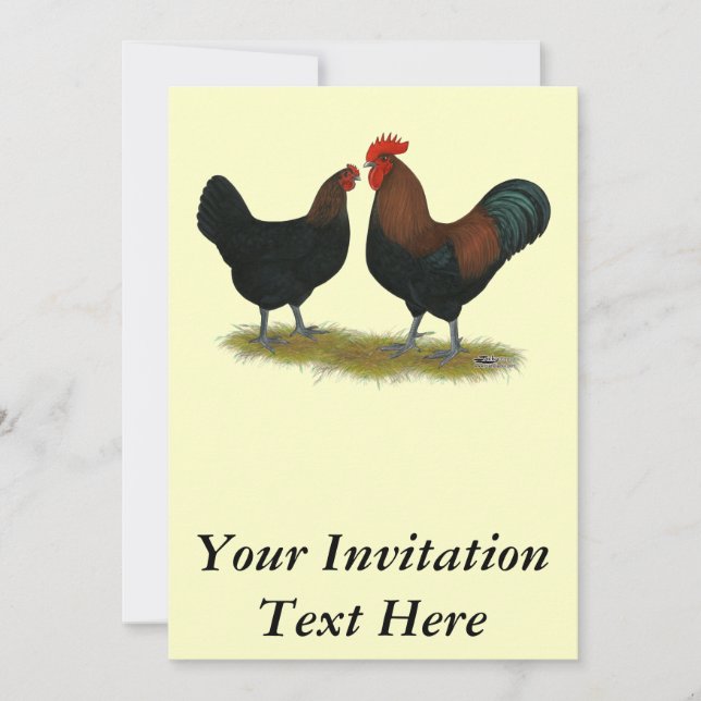 Marans Black Copper Invitation (Front)