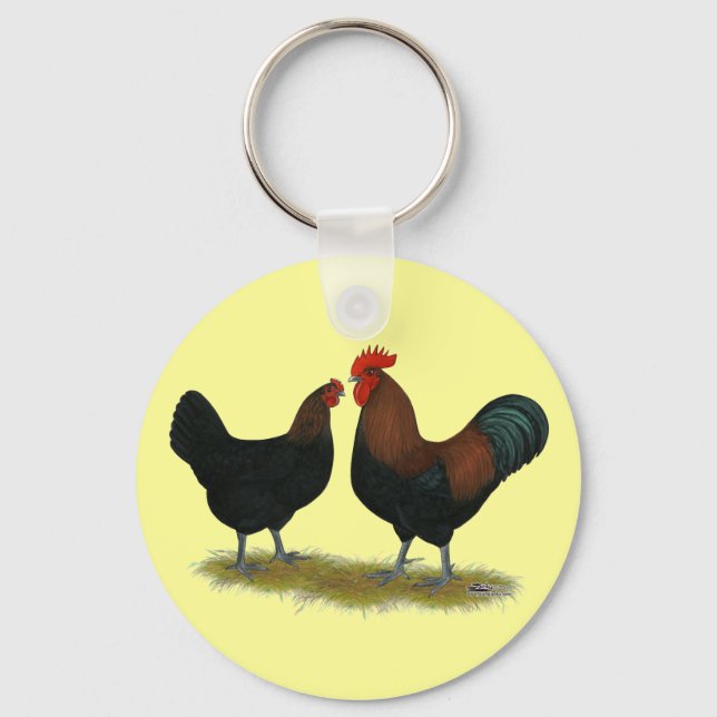 Marans Black Copper Key Ring (Front)