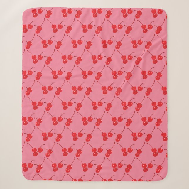 Maraschino Cherries Pink Red Blanket (Front)