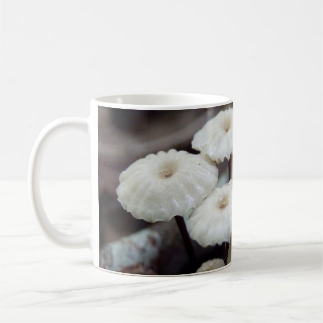 Marasmius rotula Mushroom Mug (Left)