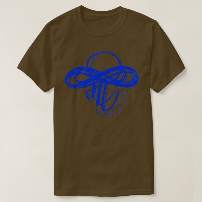 Marathi Text Me I am Infinite Blue T-Shirt (Design Front)