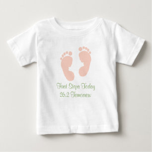 Marathon Baby Pink Footprint T-shirt