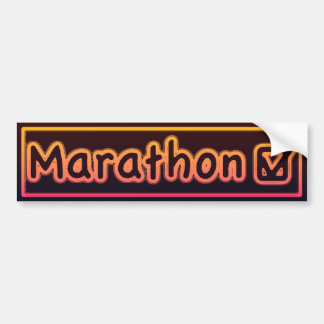 marathon check bumper sticker