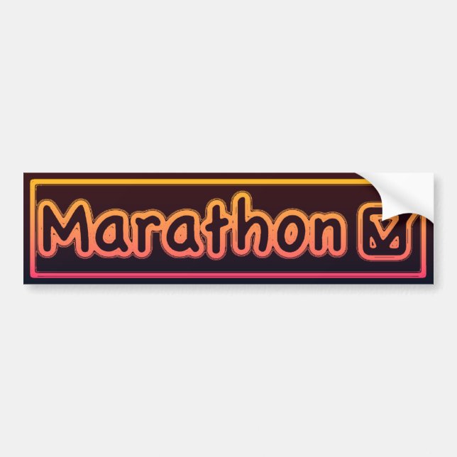 marathon check bumper sticker (Front)