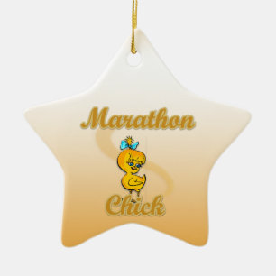 Marathon Chick Ceramic Tree Decoration
