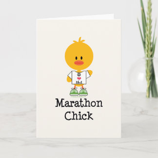 Marathon Chick Peace Love 26.2 Greeting Card