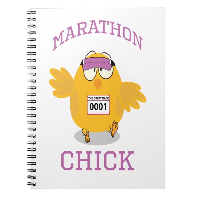 Marathon Chick Spiral Notebook (Front)
