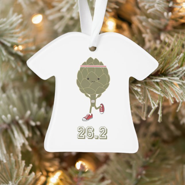 Marathon Cute Artichoke Runner Ornament (Tree)