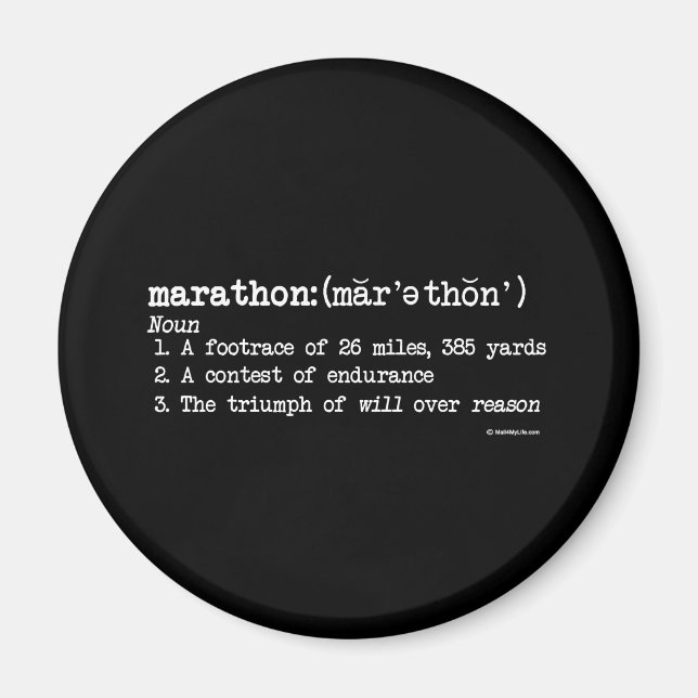 Marathon Definition Magnet (Front)