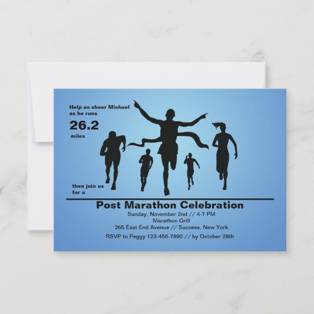 Marathon Finish Invitation (Front)