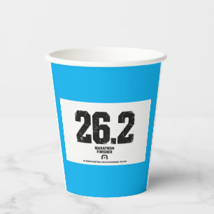 Marathon Finisher 26.2 Miles Running Gift Paper Cups