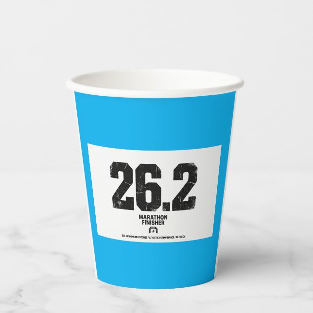 Marathon Finisher 26.2 Miles Running Gift  Paper Cups (Front)