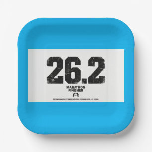 Marathon Finisher 26.2 Miles Running Gift Paper Plate