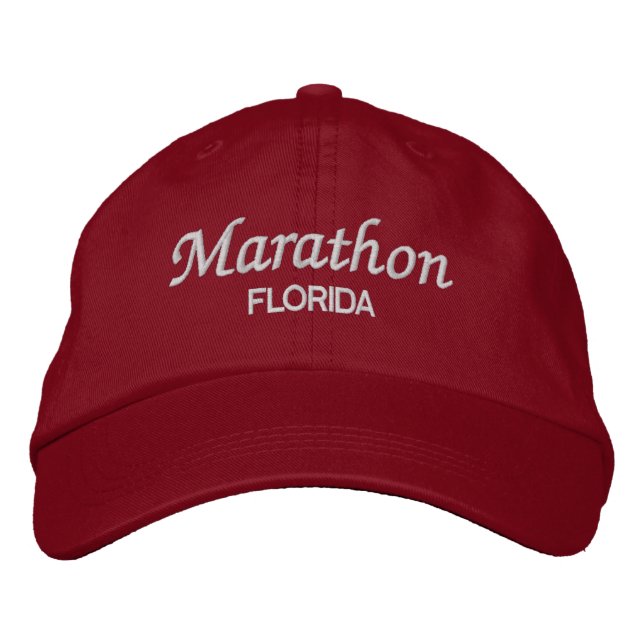 Marathon Florida Embroidered Baseball Hat (Front)