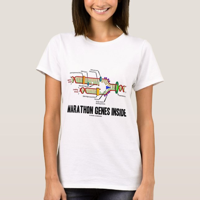 Marathon Genes Inside (DNA Replication) T-Shirt (Front)