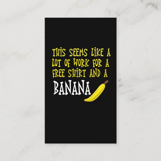 Marathon gift runner wins banana meme business card (Front)