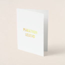 Marathon Legend congratulations good luck card