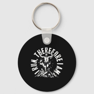 Marathon Marathoner Running I Run Therefore I Am S Key Ring