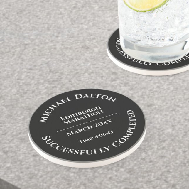 Marathon or Fun Run Trophy Sandstone Coaster (Creator Uploaded)