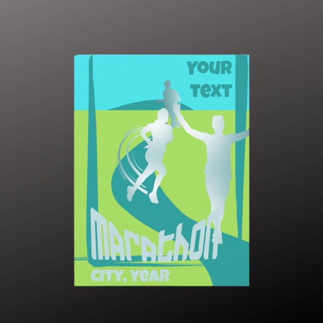 Marathon run runner club greeting Postcard (Creator Uploaded)