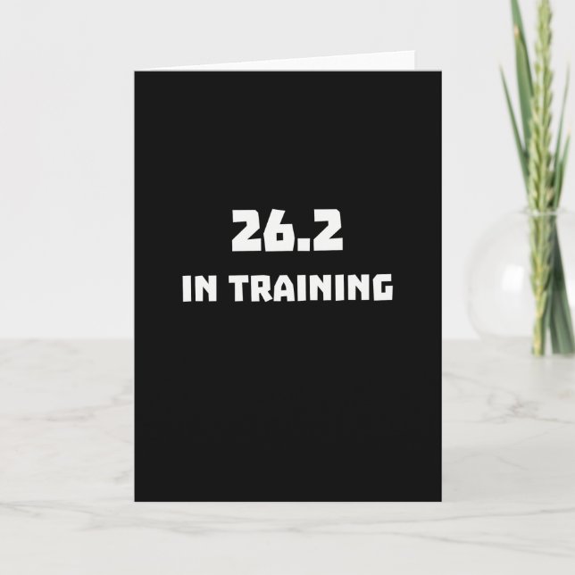 Marathon Runner 26.2 In Training Running Card (Front)