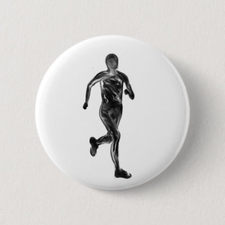 Marathon Runner 6 Cm Round Badge