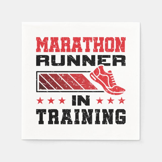Marathon Runner In Training Napkin (Front)