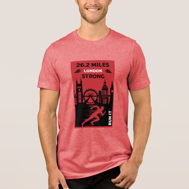 Marathon Runner London 26.2 Tri-Blend Shirt (Front)