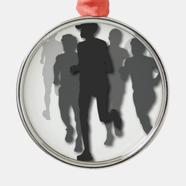 marathon runner metal tree decoration (Front)