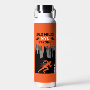 Marathon Runner New York 26.2 Water Bottle