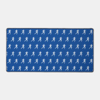 Marathon Runners on Blue
