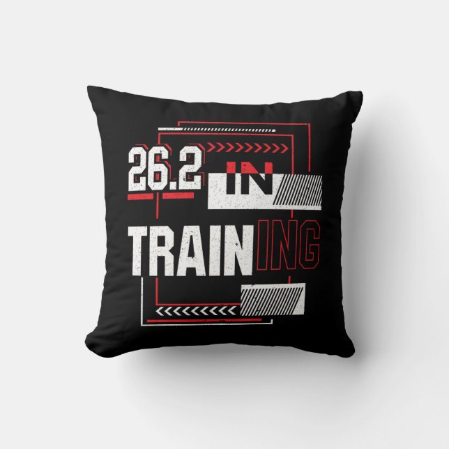 Marathon Running - 26.2 in Training Abstract  Cushion (Front)