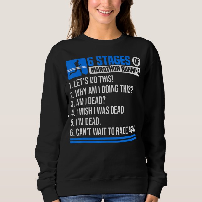 Marathon Running Shoes Half Marathon Clock Trail R Sweatshirt (Front)