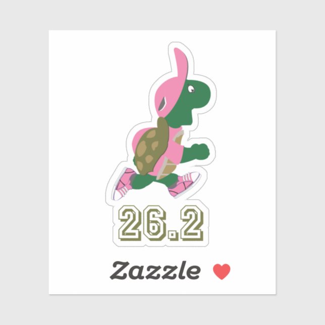 Marathon Running Turtle in Pink (Sheet)