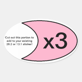 Marathon Sticker x3 in pink