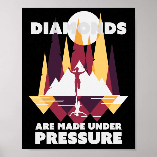 Marathon, Trail running Diamonds Poster (Front)