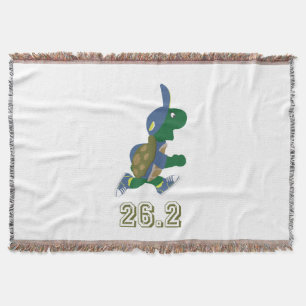 Marathon Turtle Runner in Blue Throw Blanket