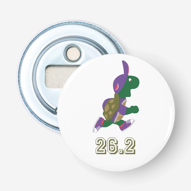 Marathon Turtle Runner in Purple Bottle Opener (Front)