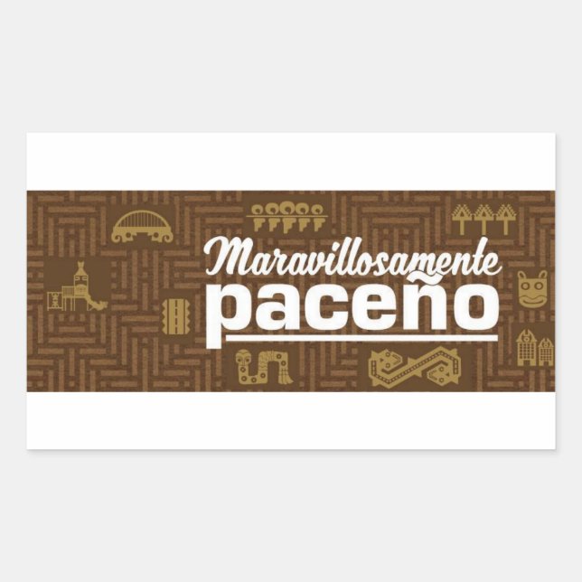 Maravillosamente paceño rectangular sticker (Front)