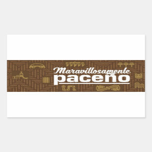 Maravillosamente paceño rectangular sticker