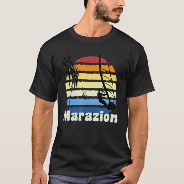 Marazion Cornwall Windsurfing Windsurf Beach T-Shirt (Front)