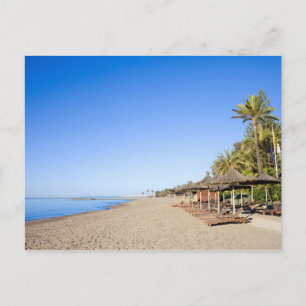 Marbella Beach and Sea on Costa del Sol in Spain Postcard