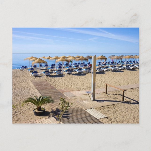 Marbella Beach on Costa del Sol  in Spain Postcard (Front)