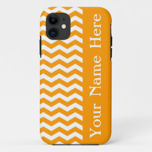 Marbella Orange Wave Chevron with name Case-Mate iPhone Case