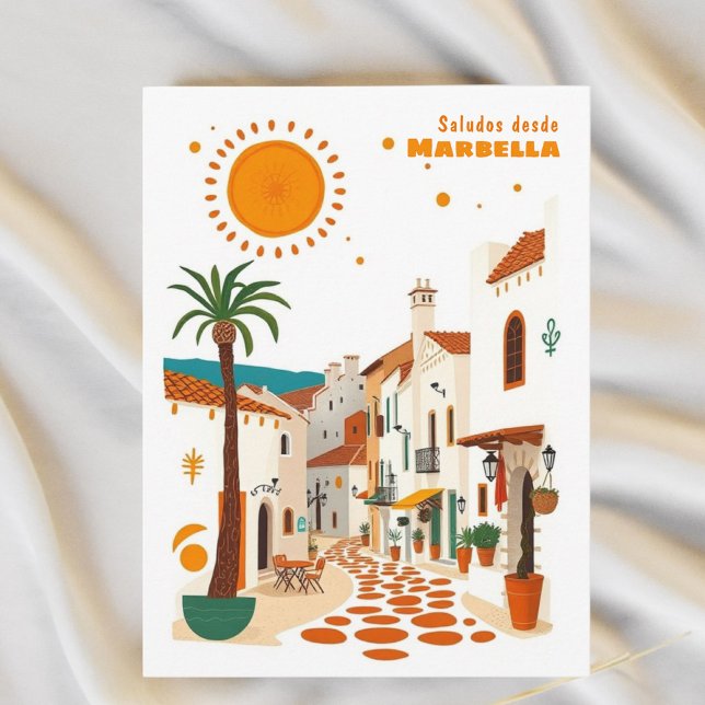 Marbella spain holiday mediterranean Postcard (Creator Uploaded)