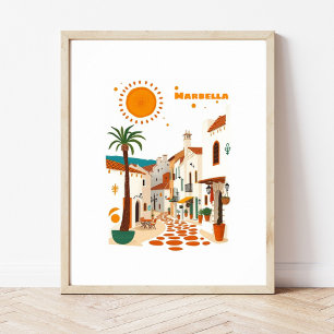 Marbella spain holiday mediterranean  poster